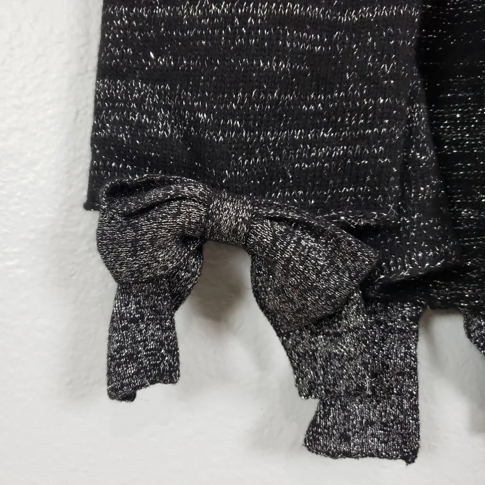 PORTOLANO Wool Fur Blend Bow Detail Scarf